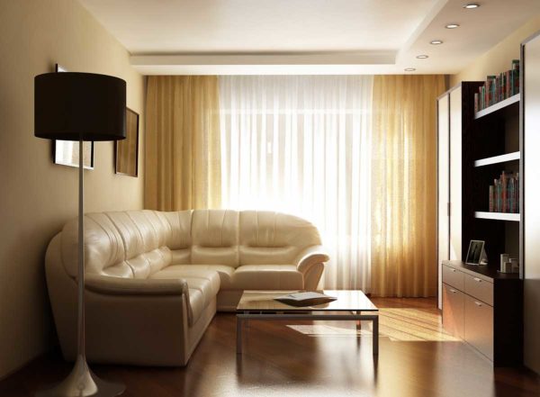 массивный кожаный угловой диван в гостиную 