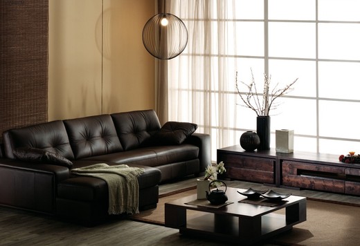 угловой коричневый диван