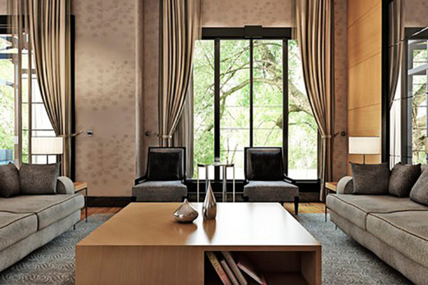 красивый дизайн современной гостиной комнаты